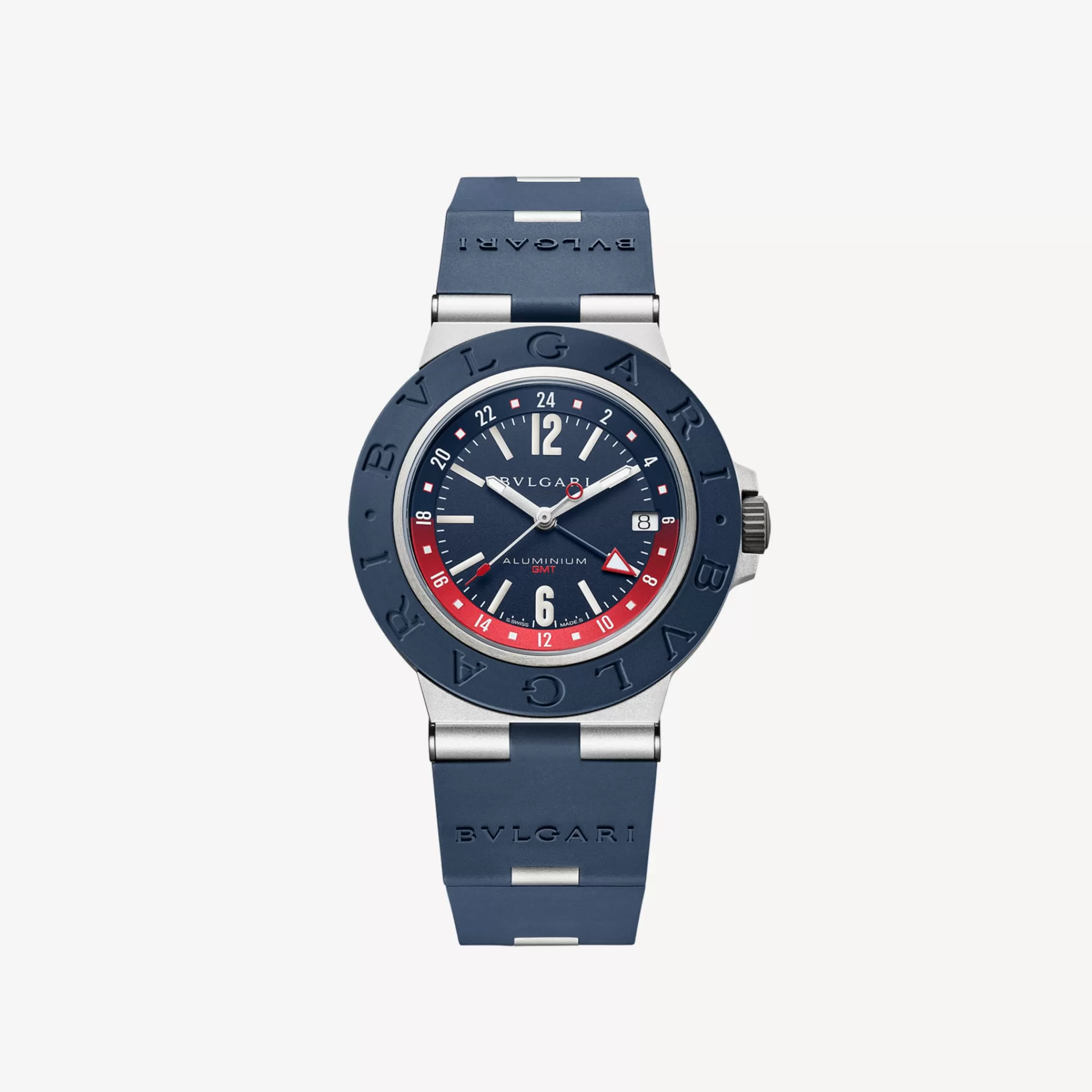 BVLGARI Aluminium Uhr Blau Hot