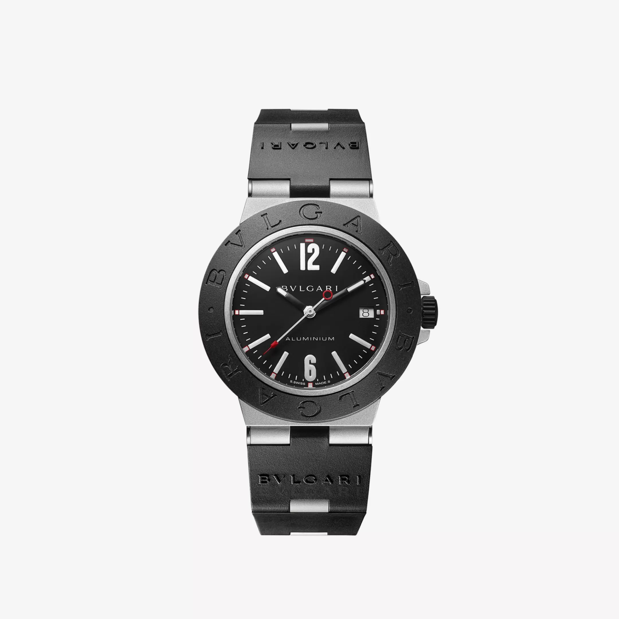 BVLGARI Aluminium Uhr Schwarz Cheap