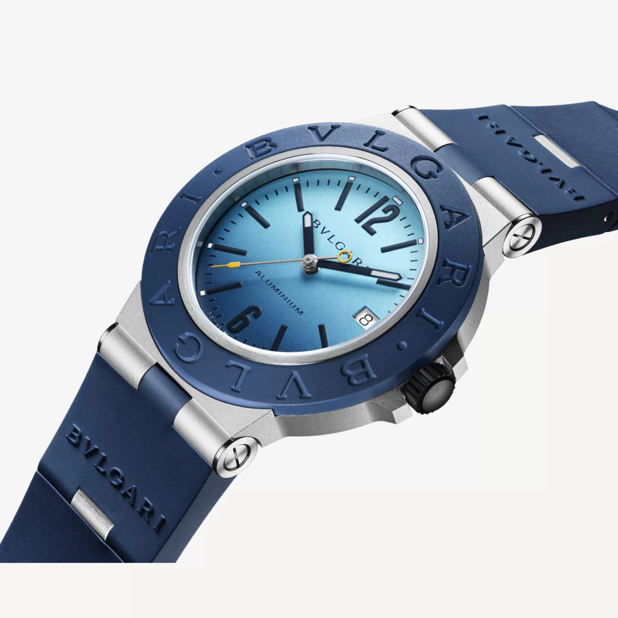 BVLGARI Aluminium Uhr Blau Hot