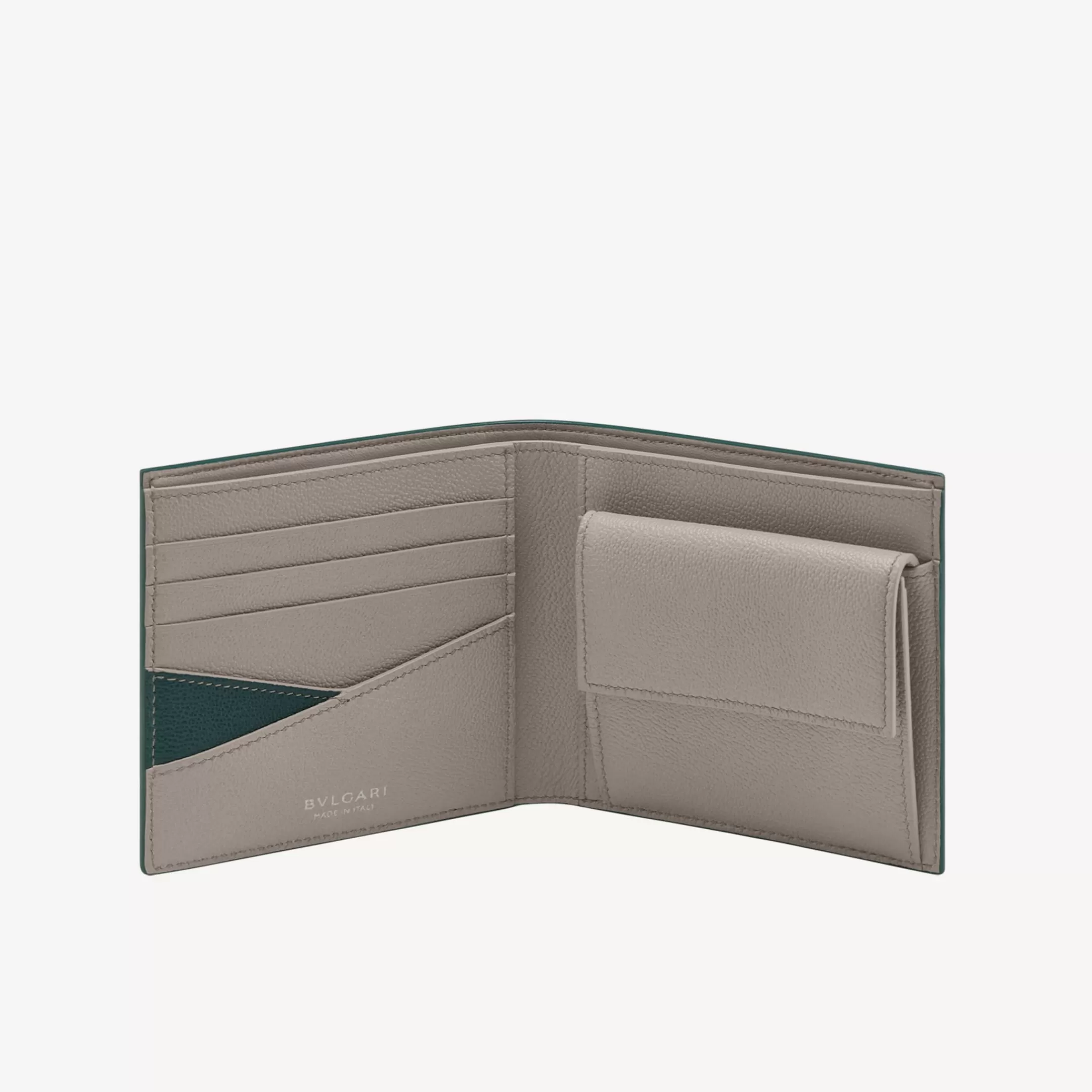 BVLGARI Man Bifold Portemonnaie Grun Clearance