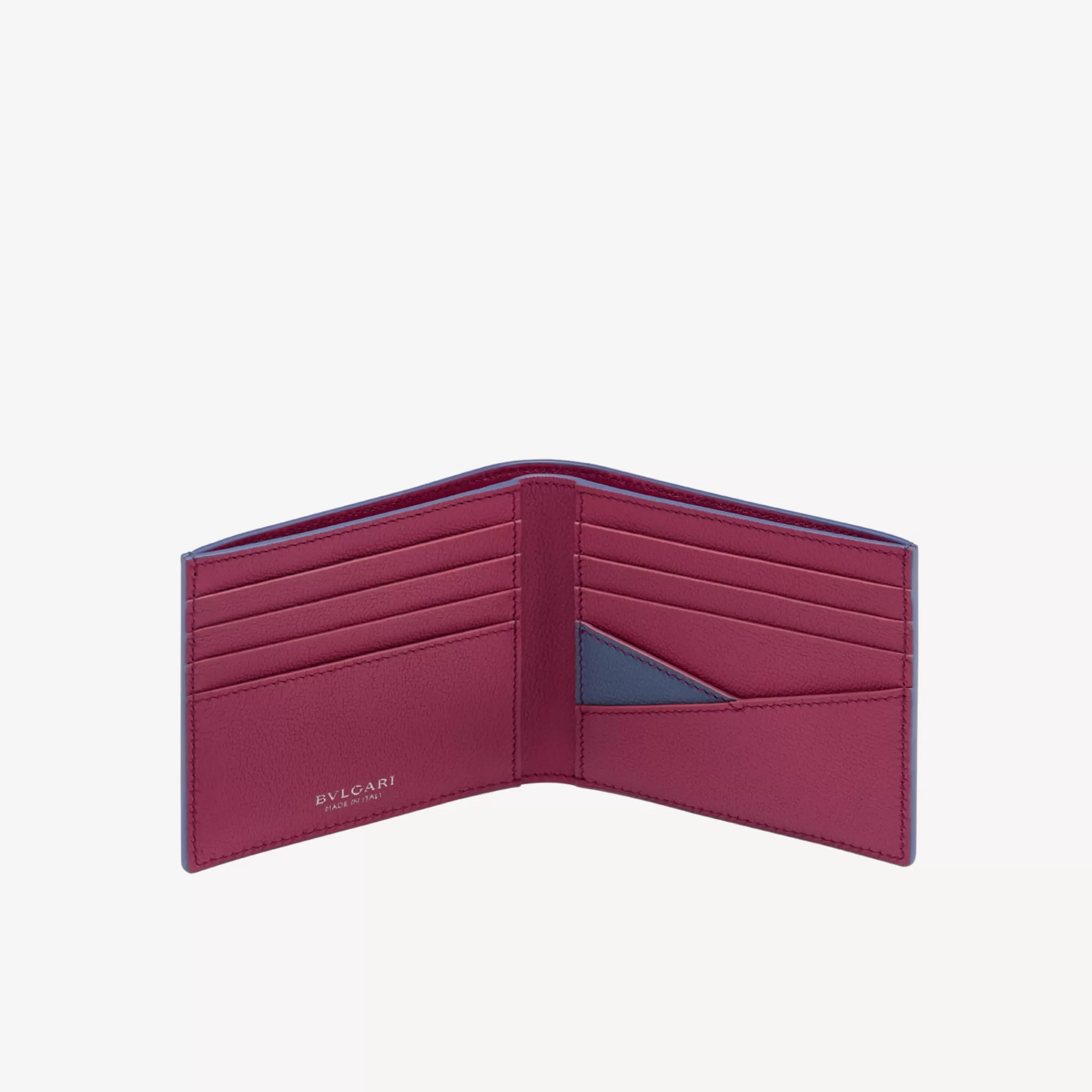 BVLGARI Man Bifold Portemonnaie Blau Cheap