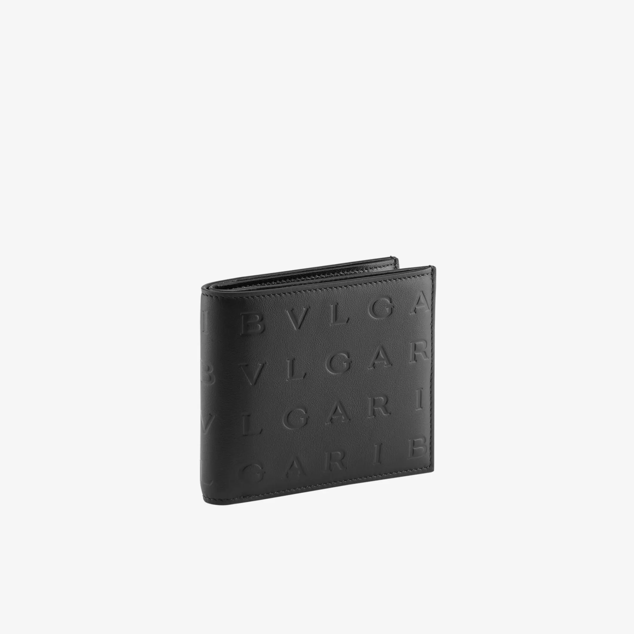 BVLGARI Logo Infinitum Bifold Portemonnaie Schwarz Discount