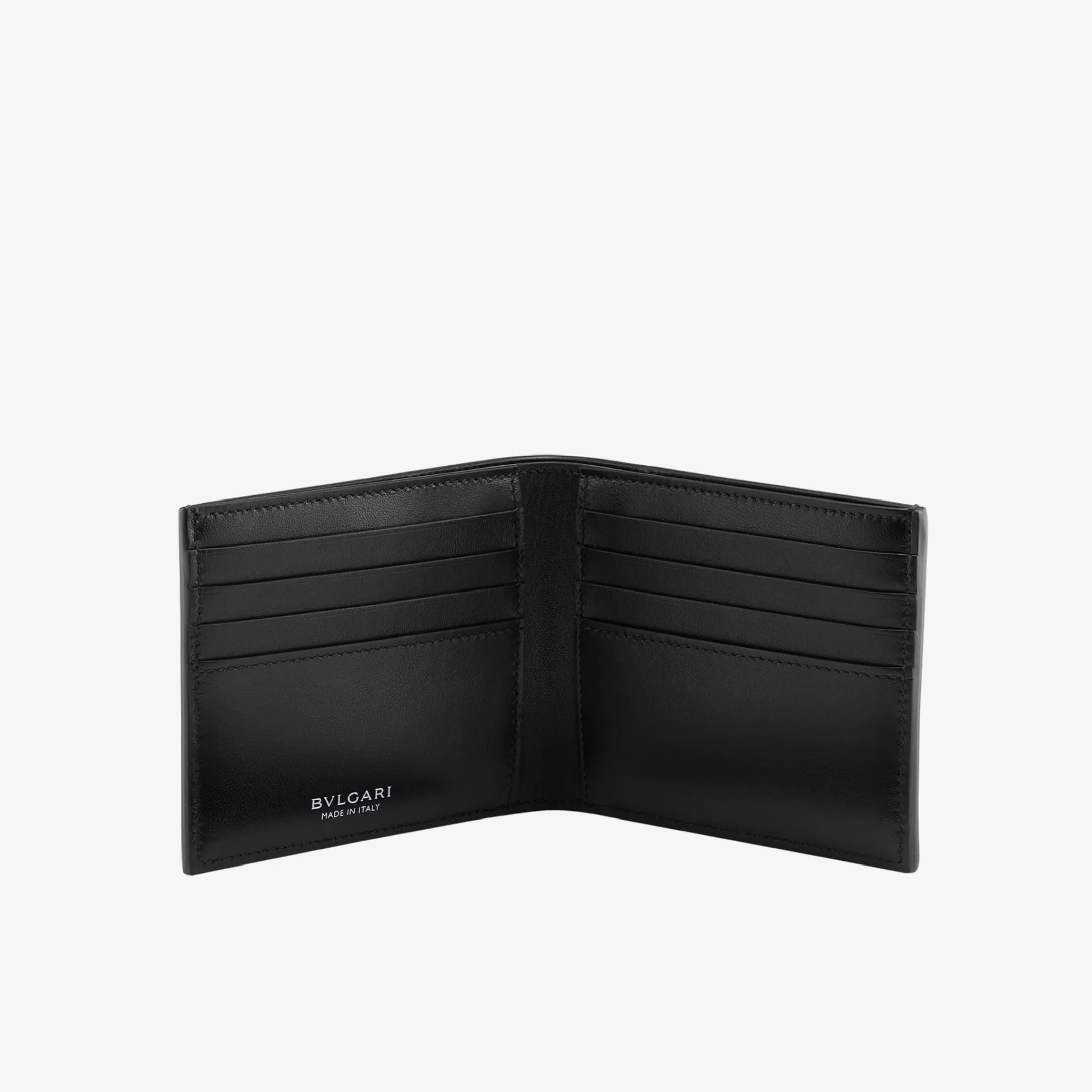 BVLGARI Logo Infinitum Bifold Portemonnaie Schwarz Discount