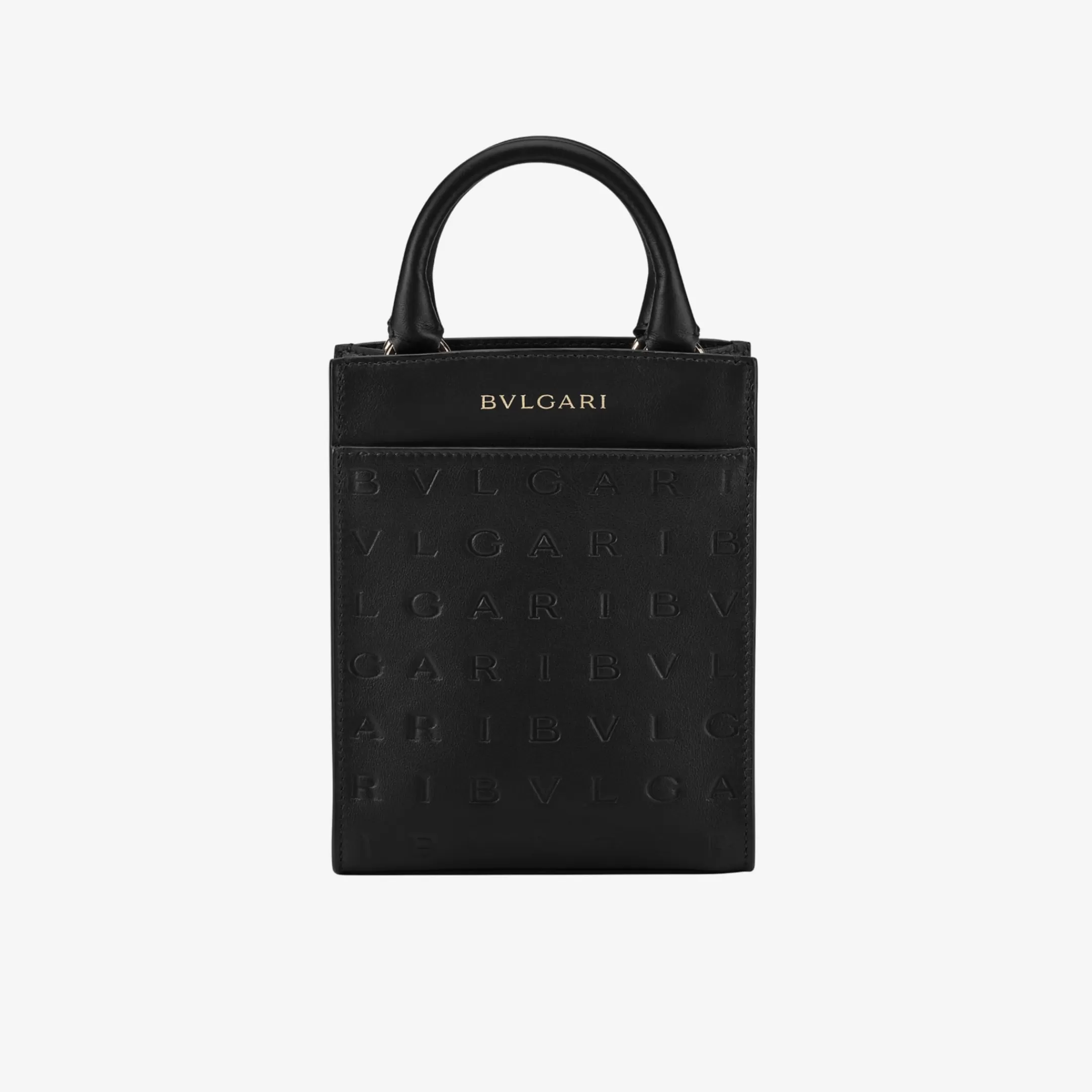 BVLGARI Logo Infinitum Mini-Tragetasche Schwarz Sale