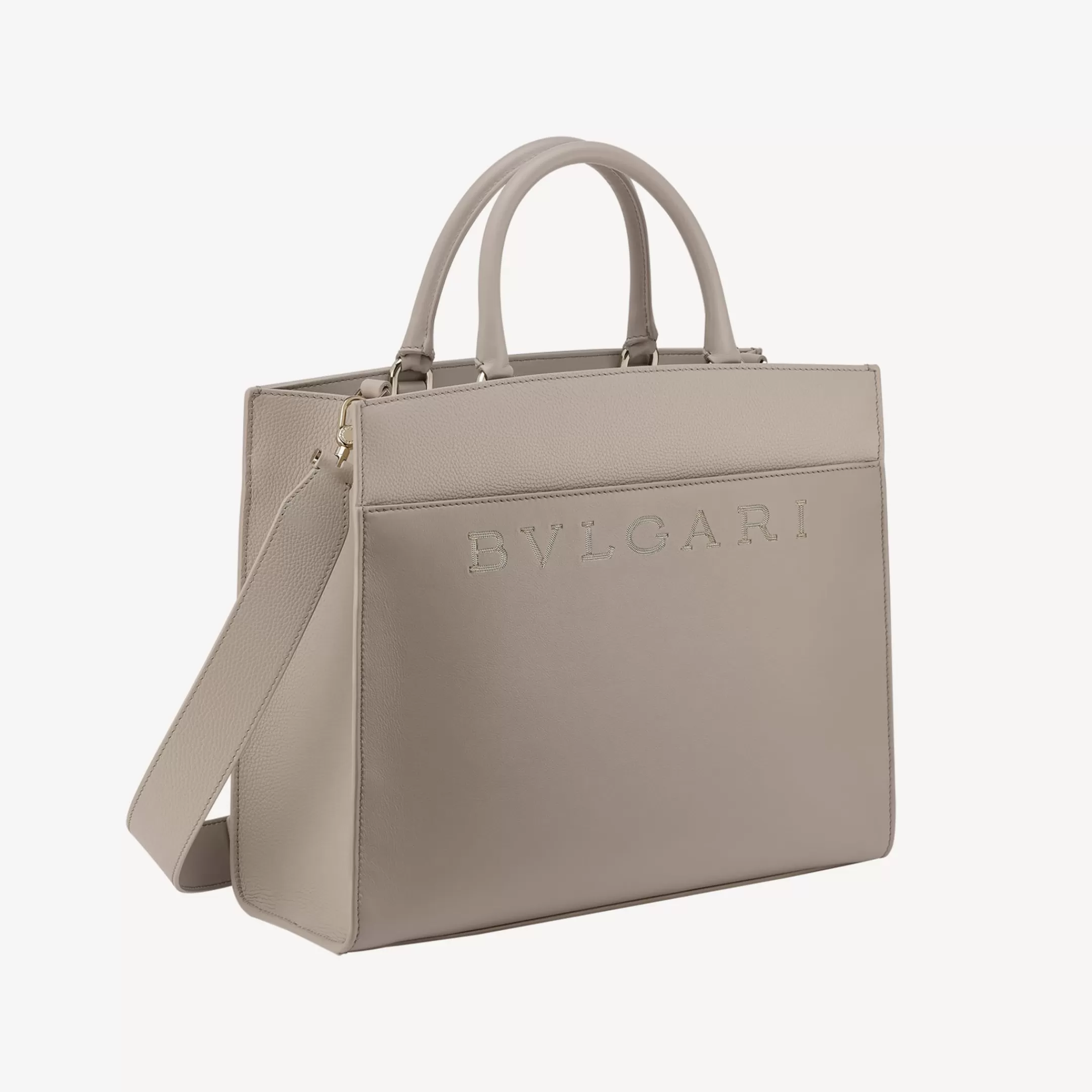 BVLGARI Logo Tragetasche Grau New