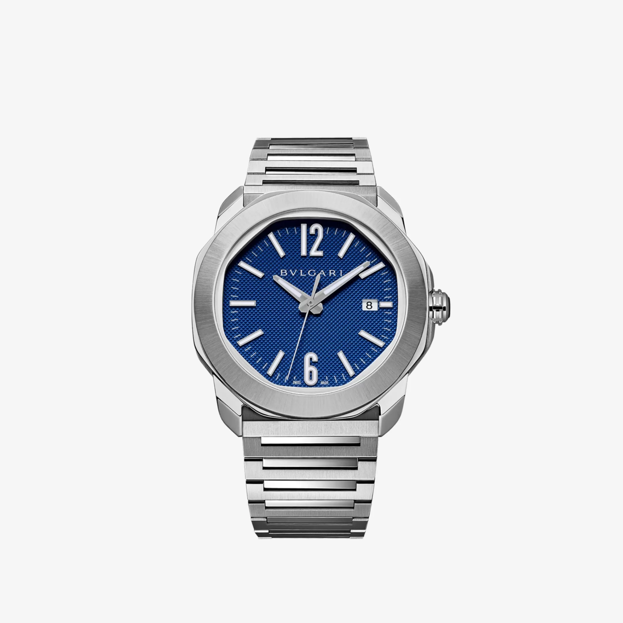 BVLGARI Octo Roma Uhr Blau/Silber Clearance