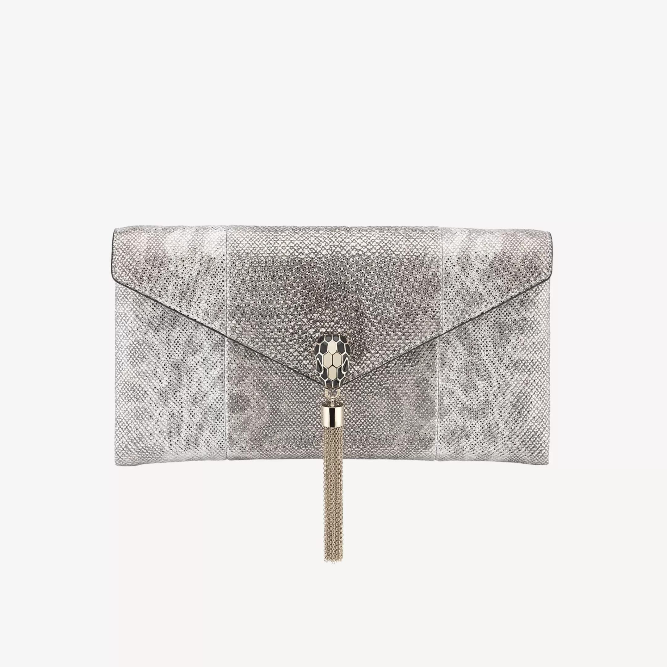 BVLGARI Serpenti Clutch Weiss Flash Sale