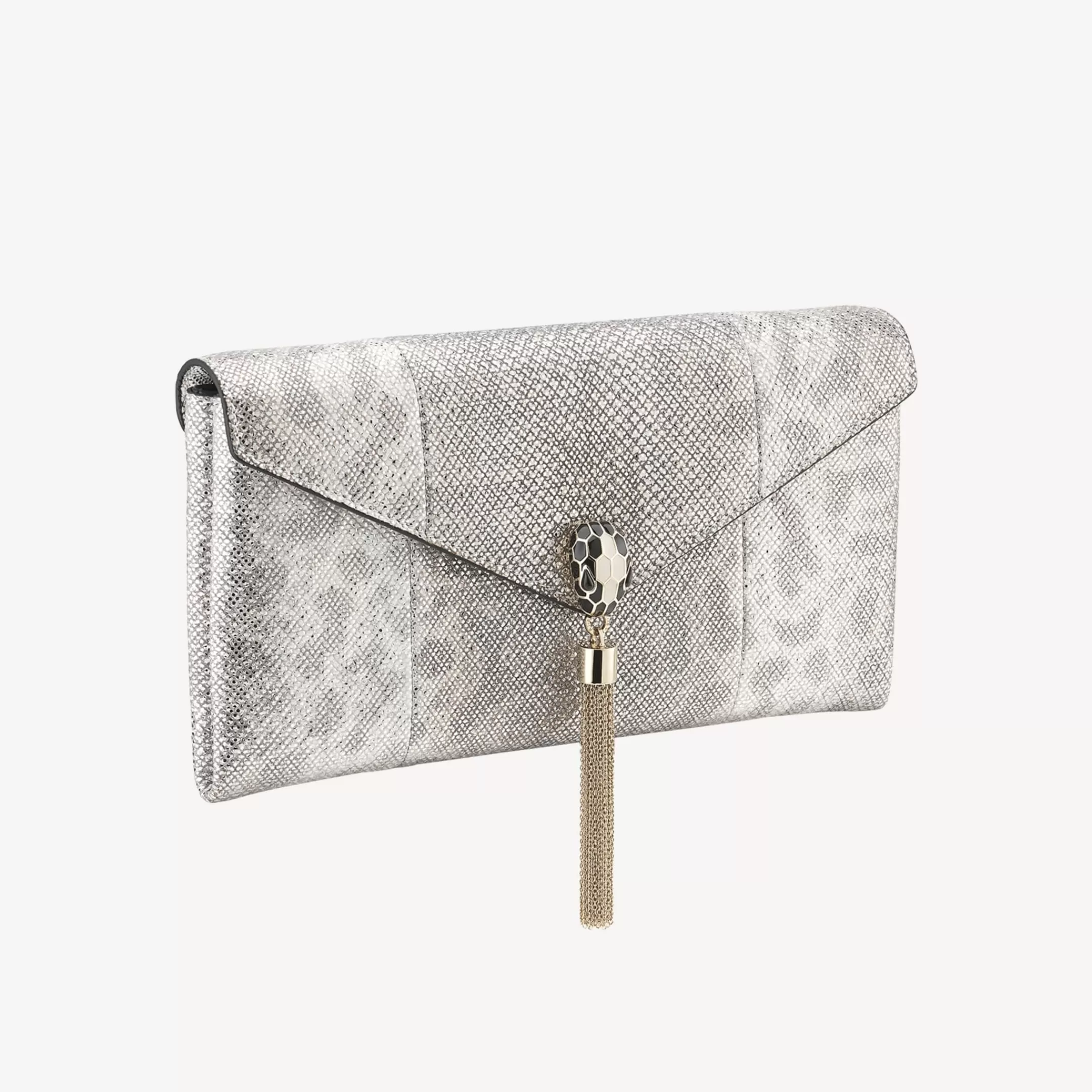 BVLGARI Serpenti Clutch Weiss Flash Sale