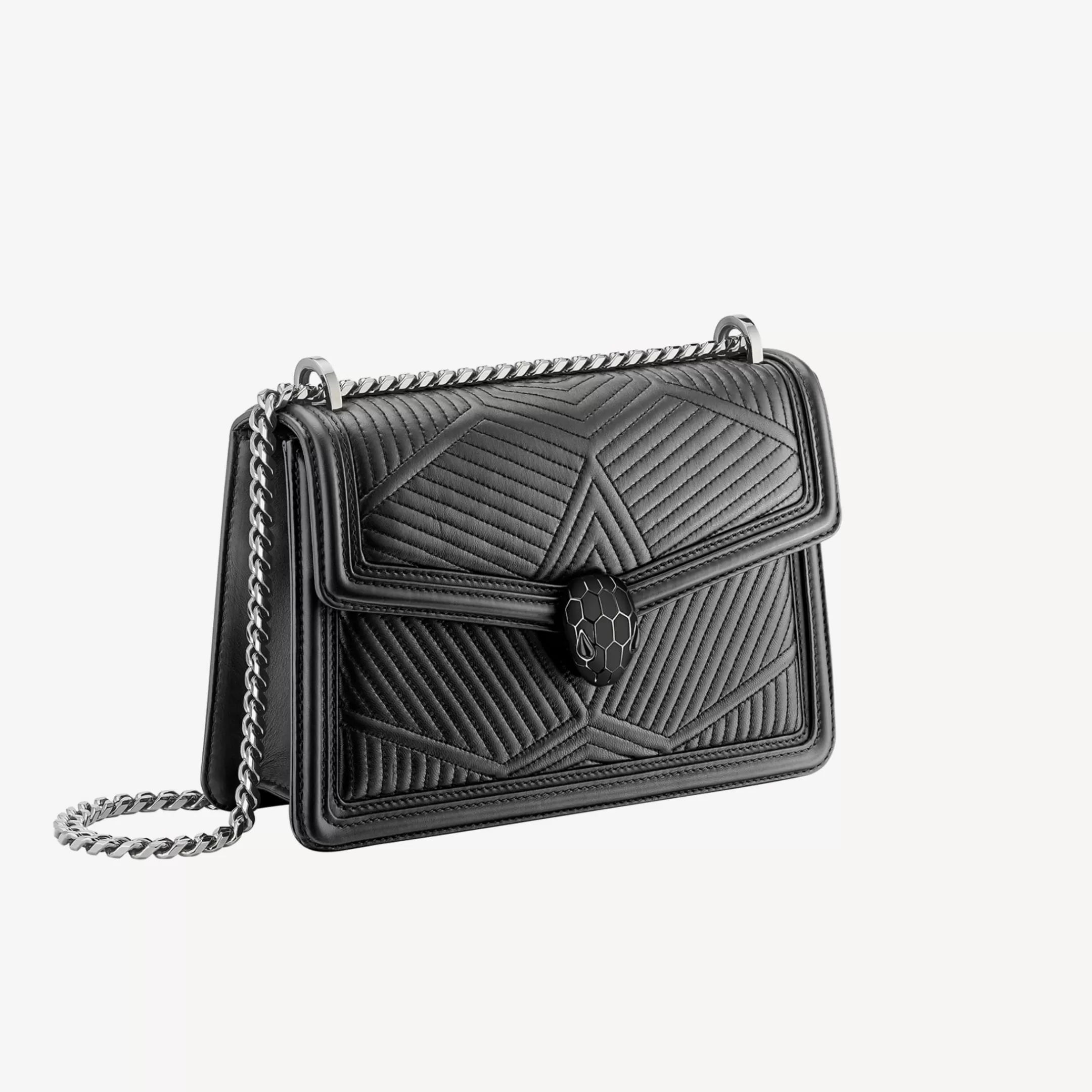 BVLGARI Serpenti Diamond Blast Schultertasche Schwarz Discount