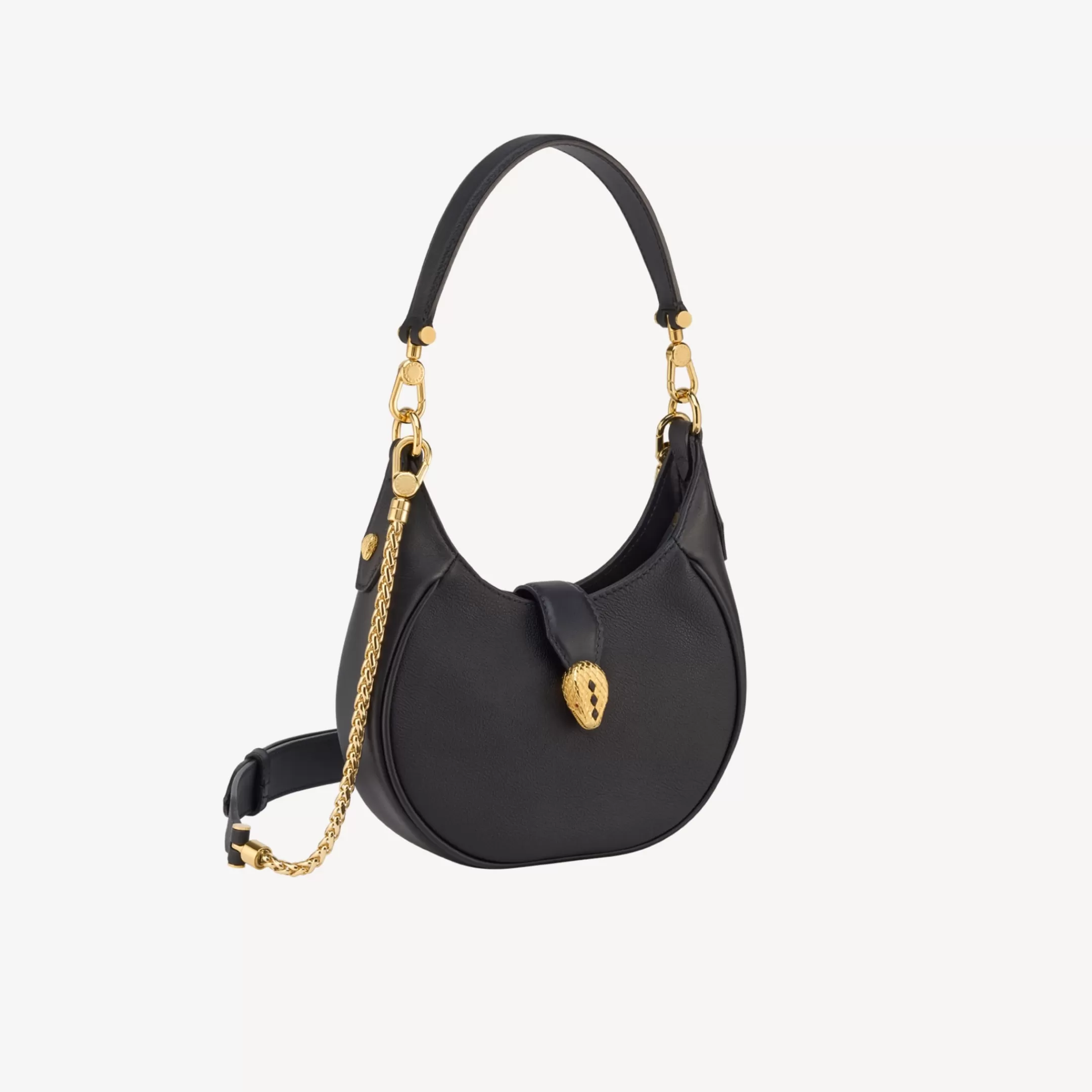 BVLGARI Serpenti Ellipse Crossbody-Tasche Schwarz Best Sale