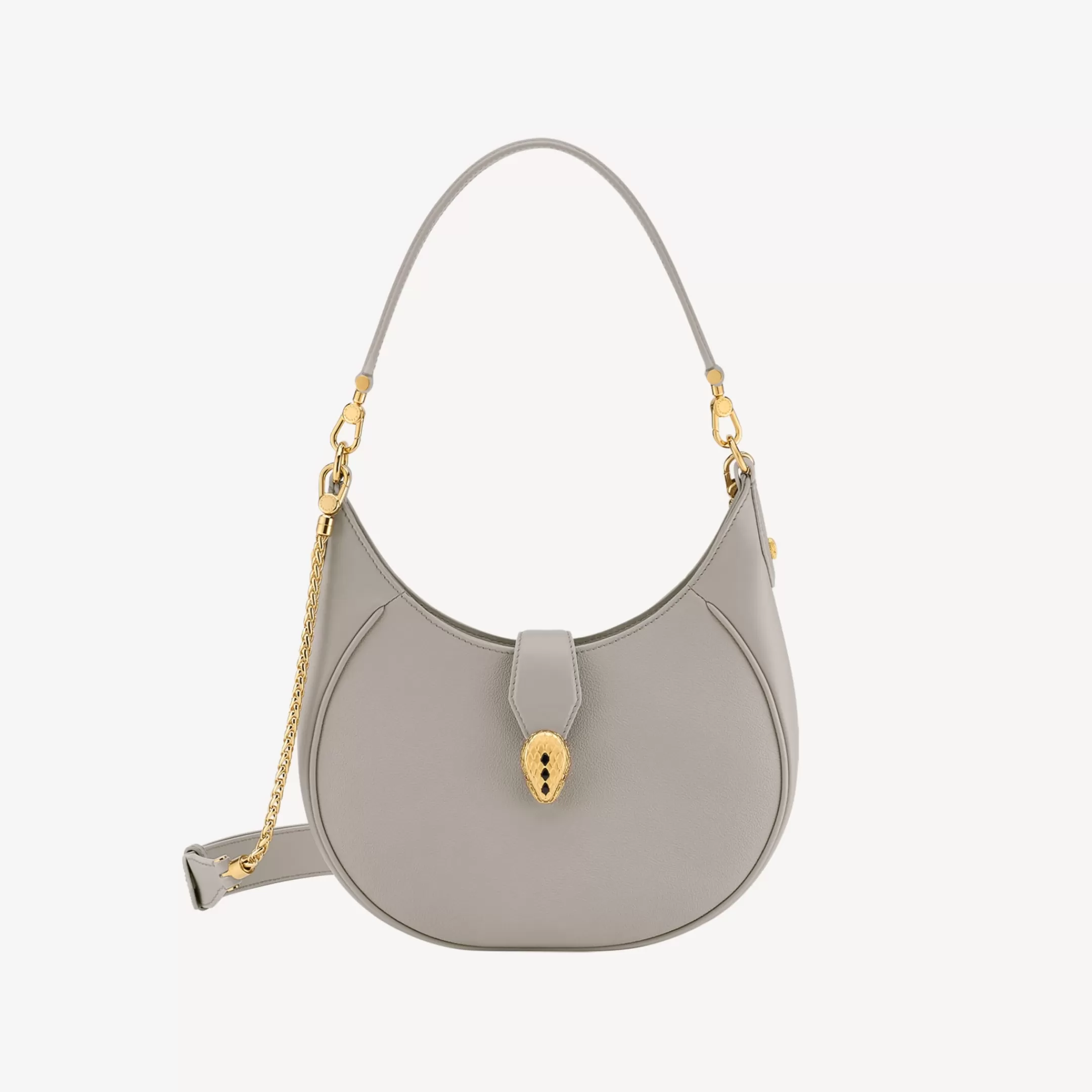 BVLGARI Serpenti Ellipse Schultertasche Grau Shop