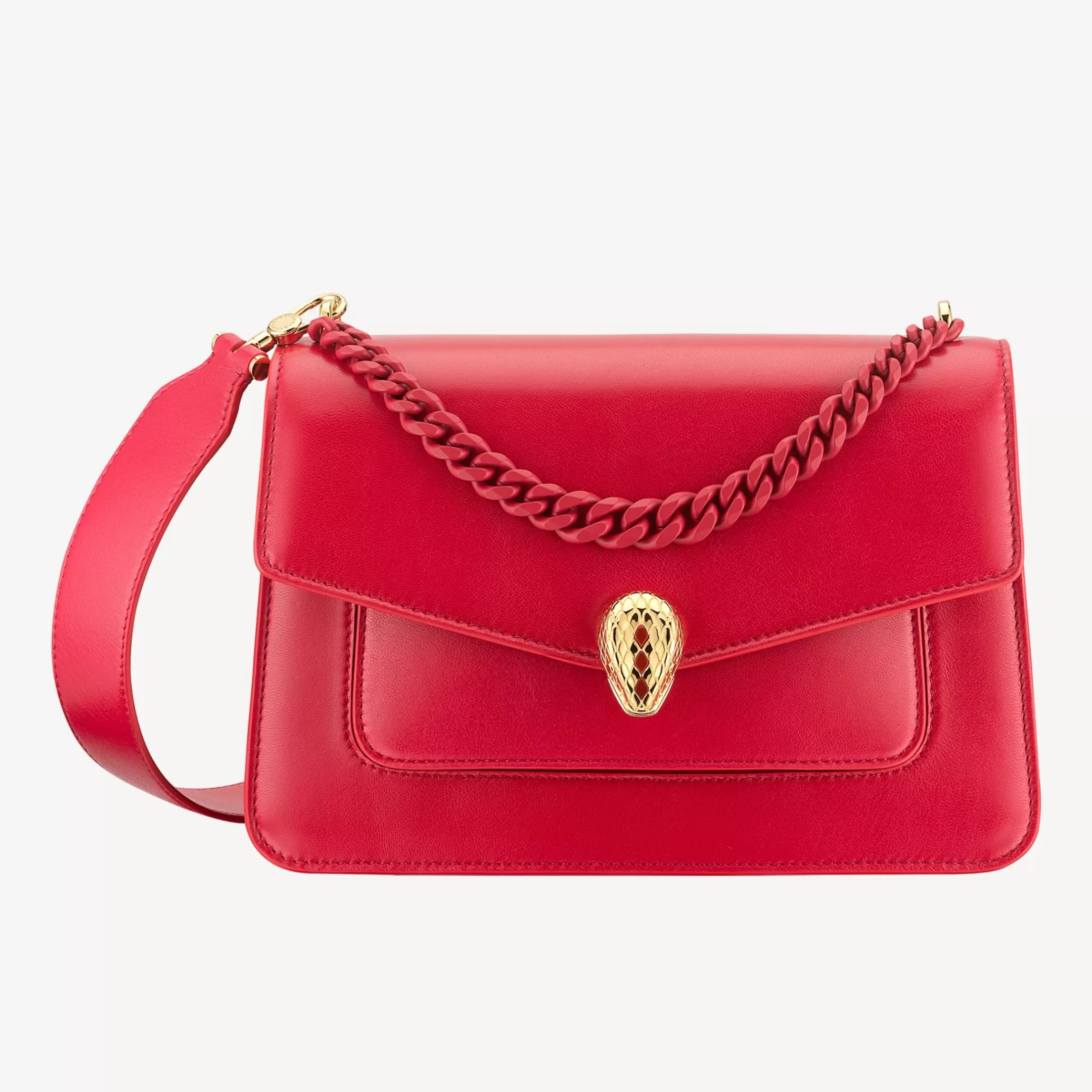 BVLGARI Serpenti Forever Crossbody-Tasche Rot Clearance