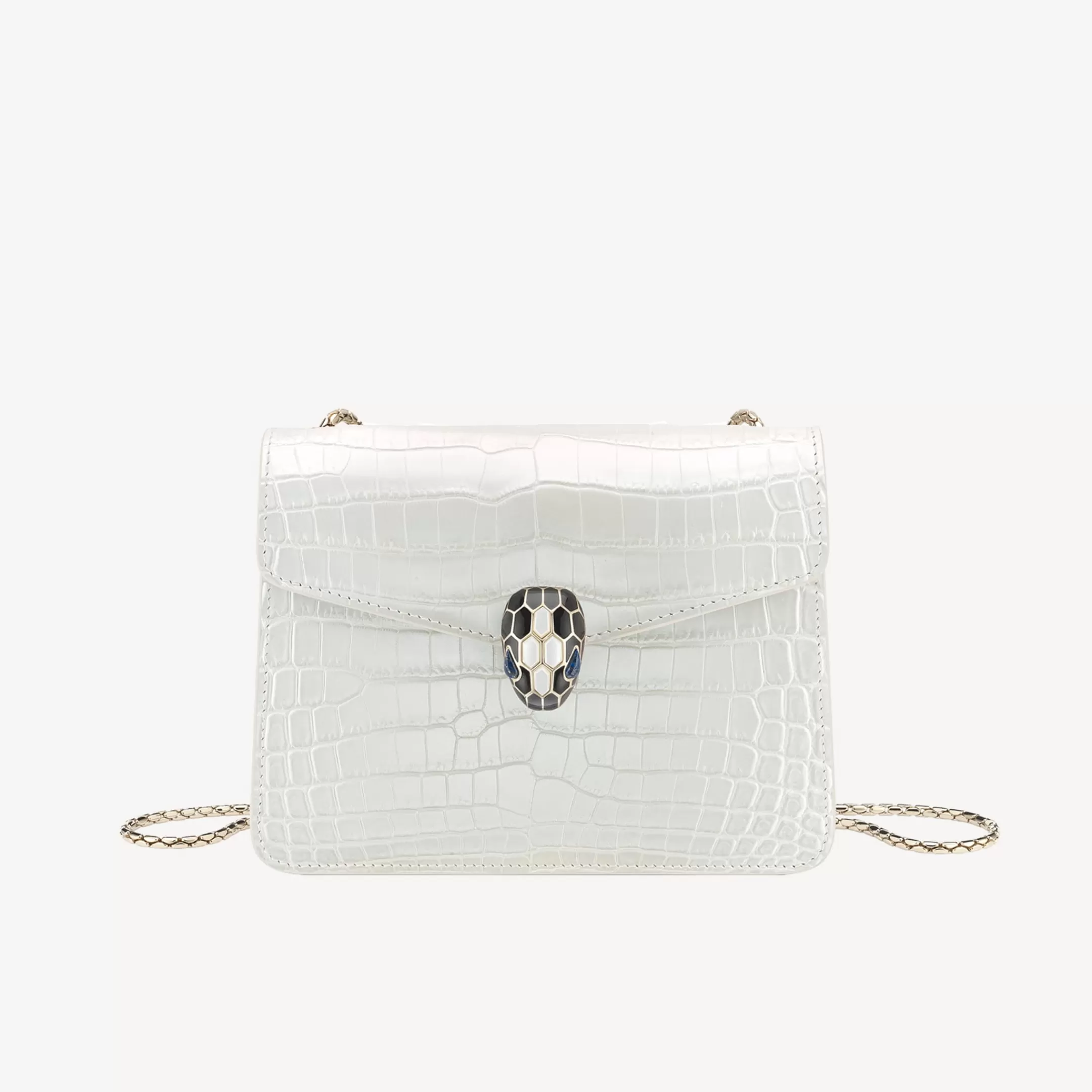 BVLGARI Serpenti Forever Crossbody-Tasche Weiss Outlet