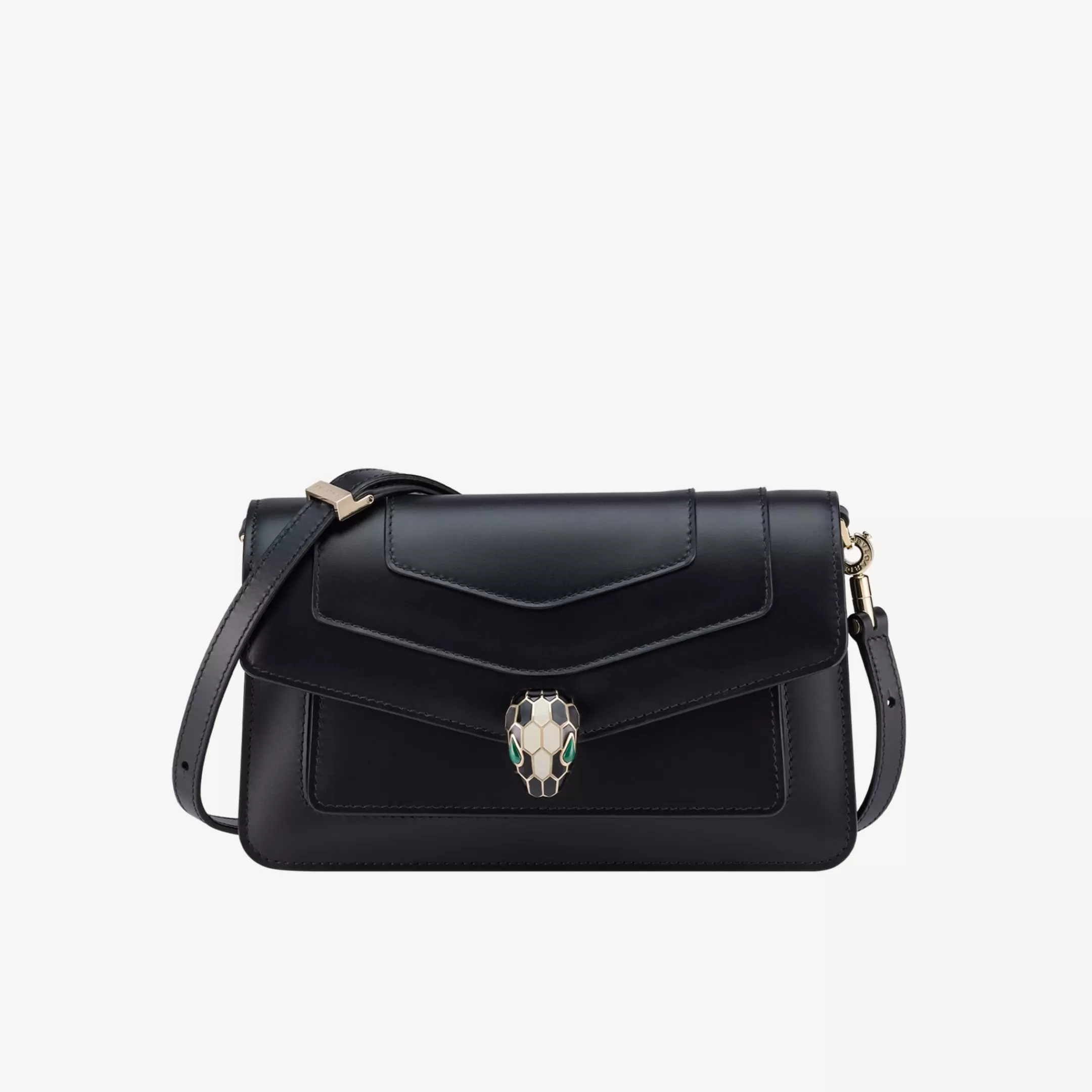 BVLGARI Serpenti Forever East-West Schultertasche Schwarz Outlet