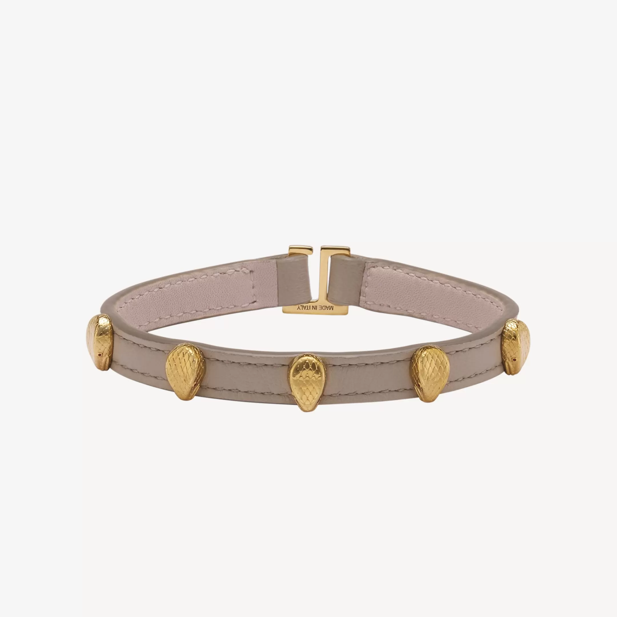 BVLGARI Serpenti Forever Lederarmband Grau Cheap