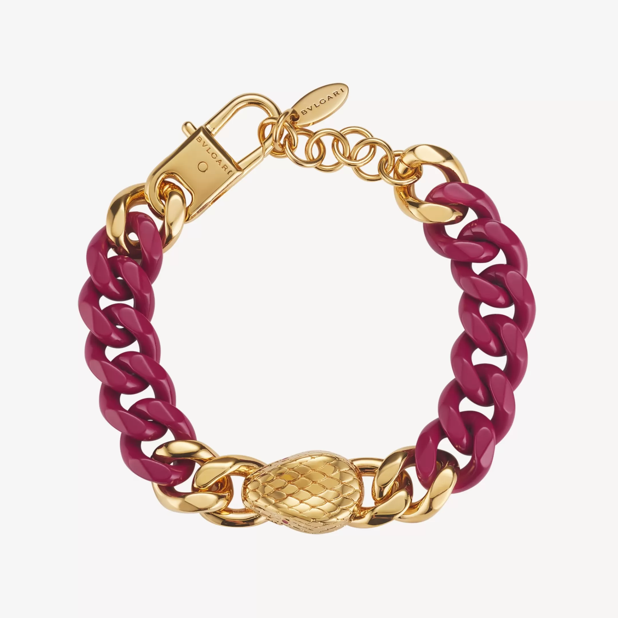 BVLGARI Serpenti Forever Maxi Chain Armband Rot Clearance