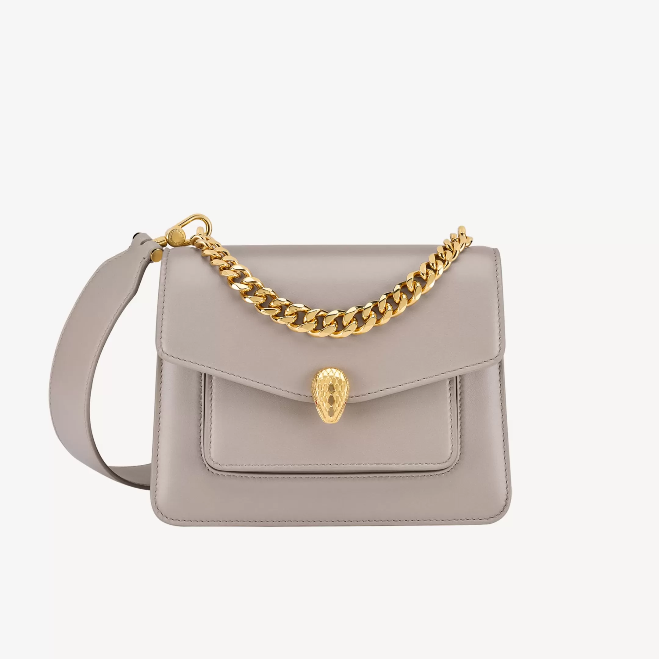 BVLGARI Serpenti Forever Maxi Chain Crossbody-Tasche Grau Outlet