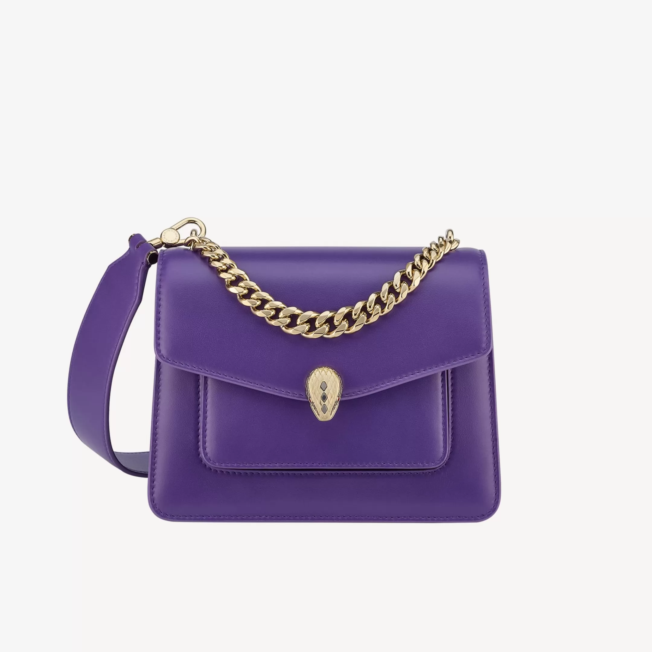 BVLGARI Serpenti Forever Maxi Chain Crossbody-Tasche Violett Clearance