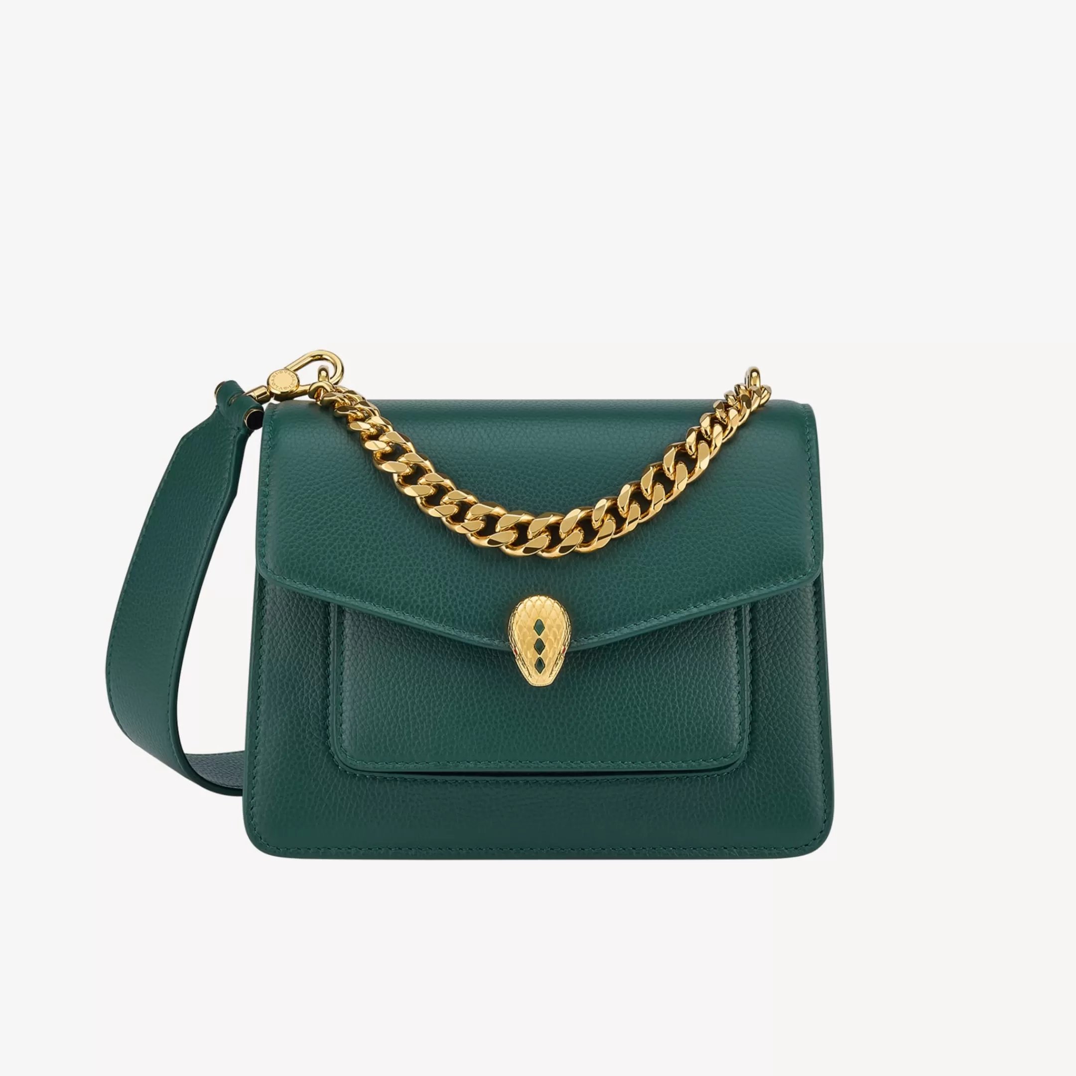 BVLGARI Serpenti Forever Maxi Chain Crossbody-Tasche Grun Cheap