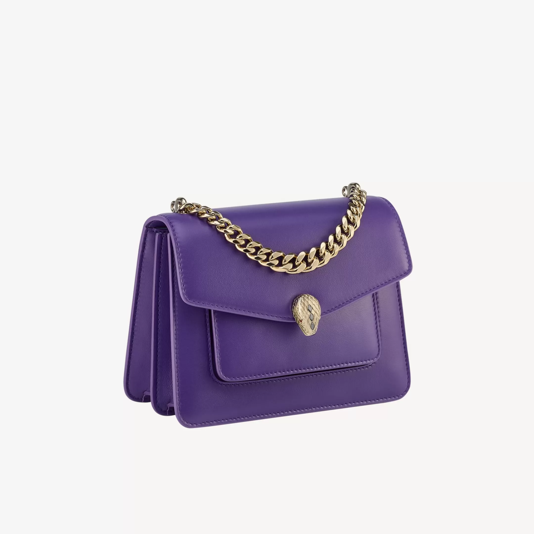 BVLGARI Serpenti Forever Maxi Chain Crossbody-Tasche Violett Clearance