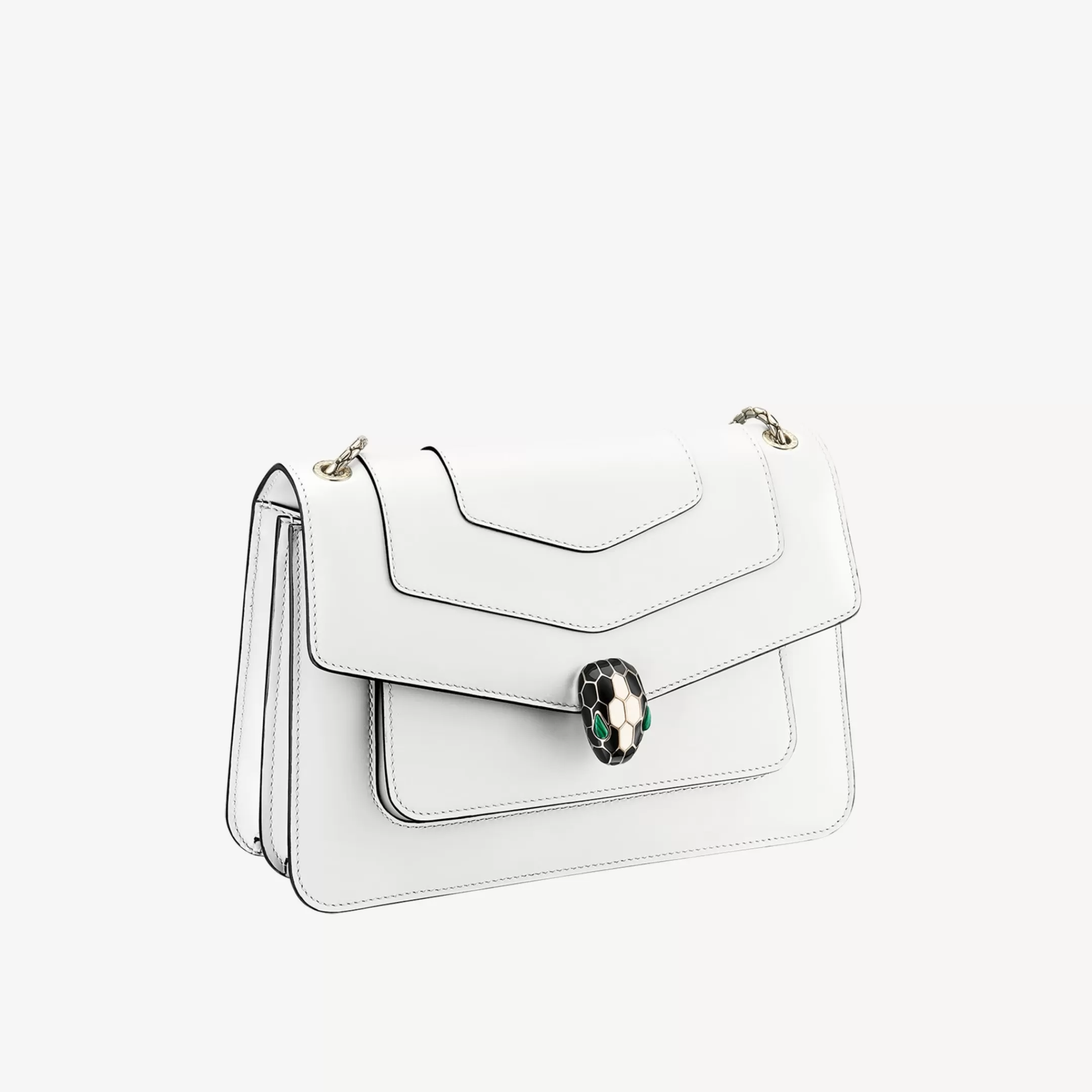 BVLGARI Serpenti Forever Schultertasche Weiss Clearance