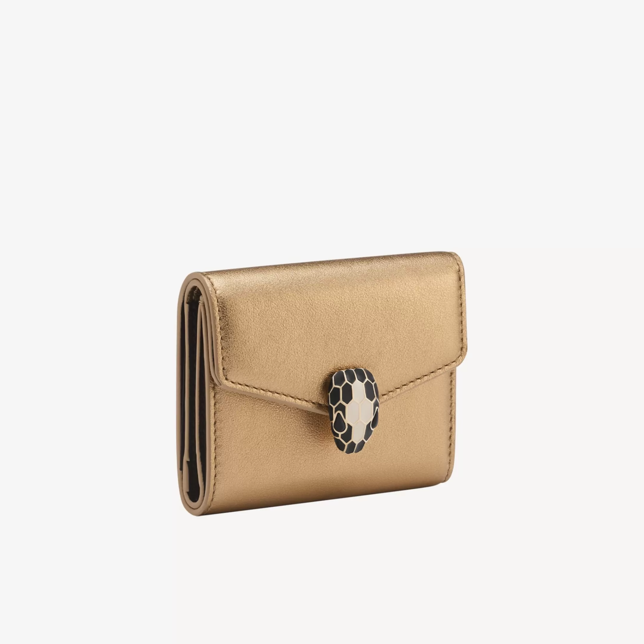 BVLGARI Serpenti Forever Trifold Portemonnaie Gold Clearance