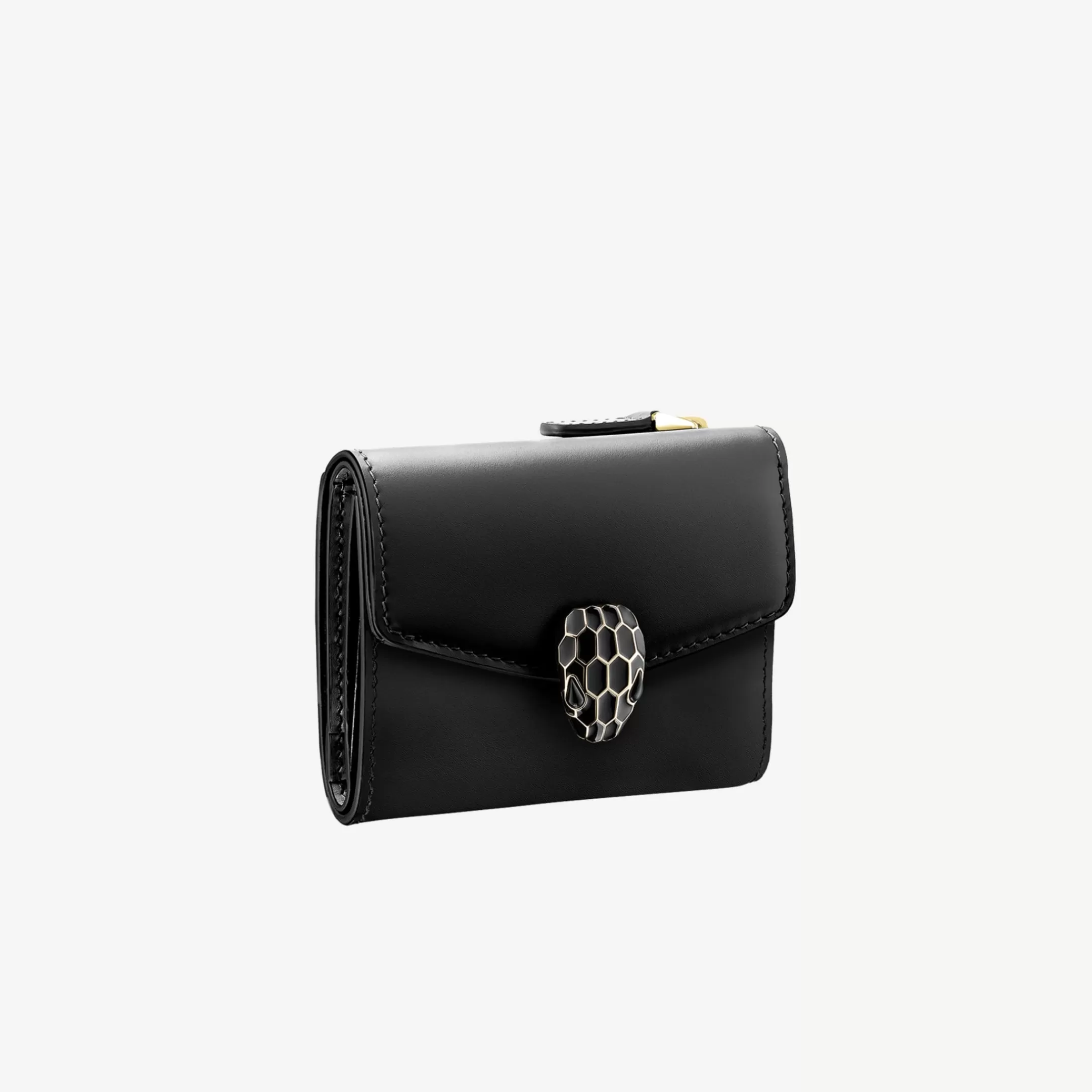 BVLGARI Serpenti Forever Trifold Portemonnaie Schwarz Sale