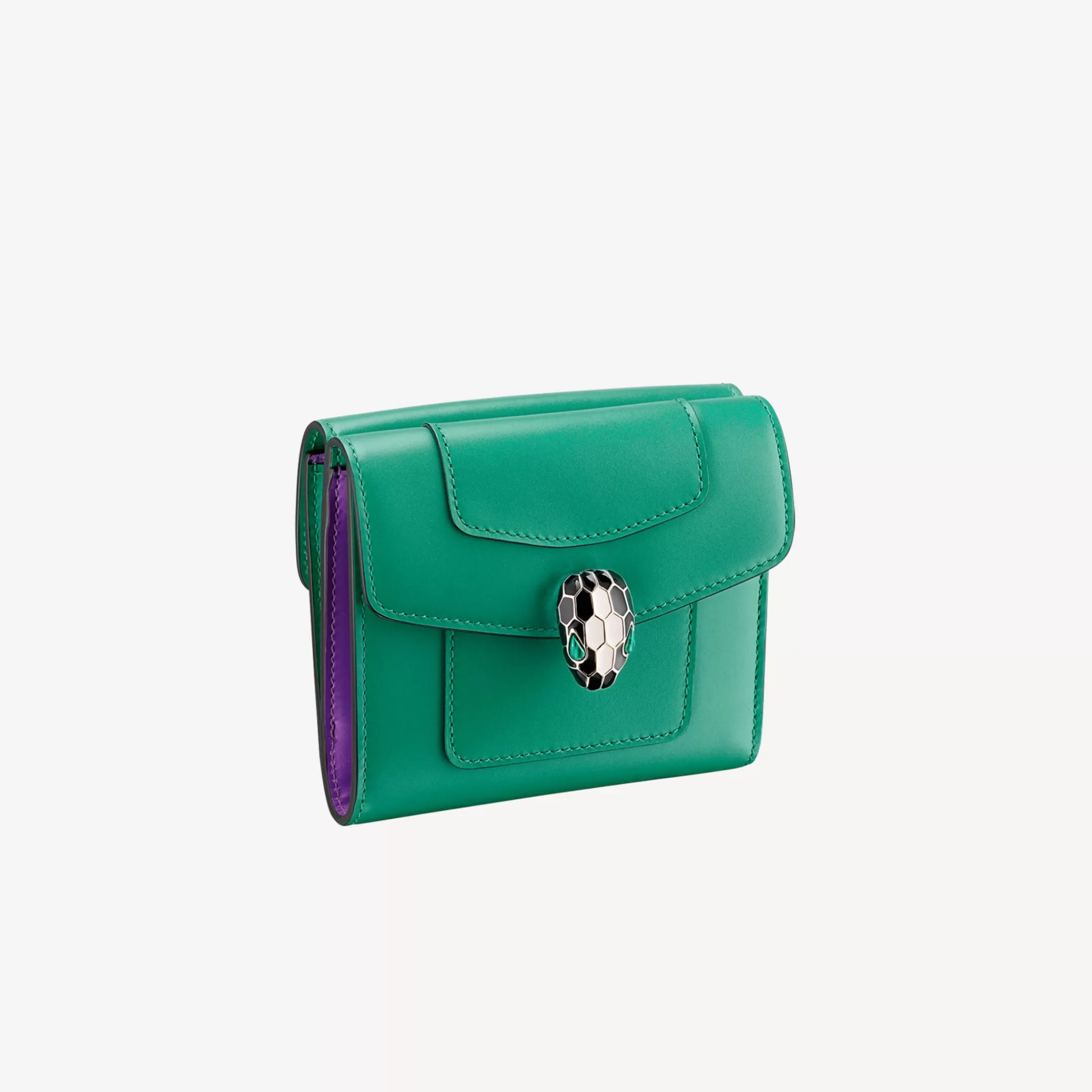 BVLGARI Serpenti Forever Trifold Portemonnaie Grun Outlet