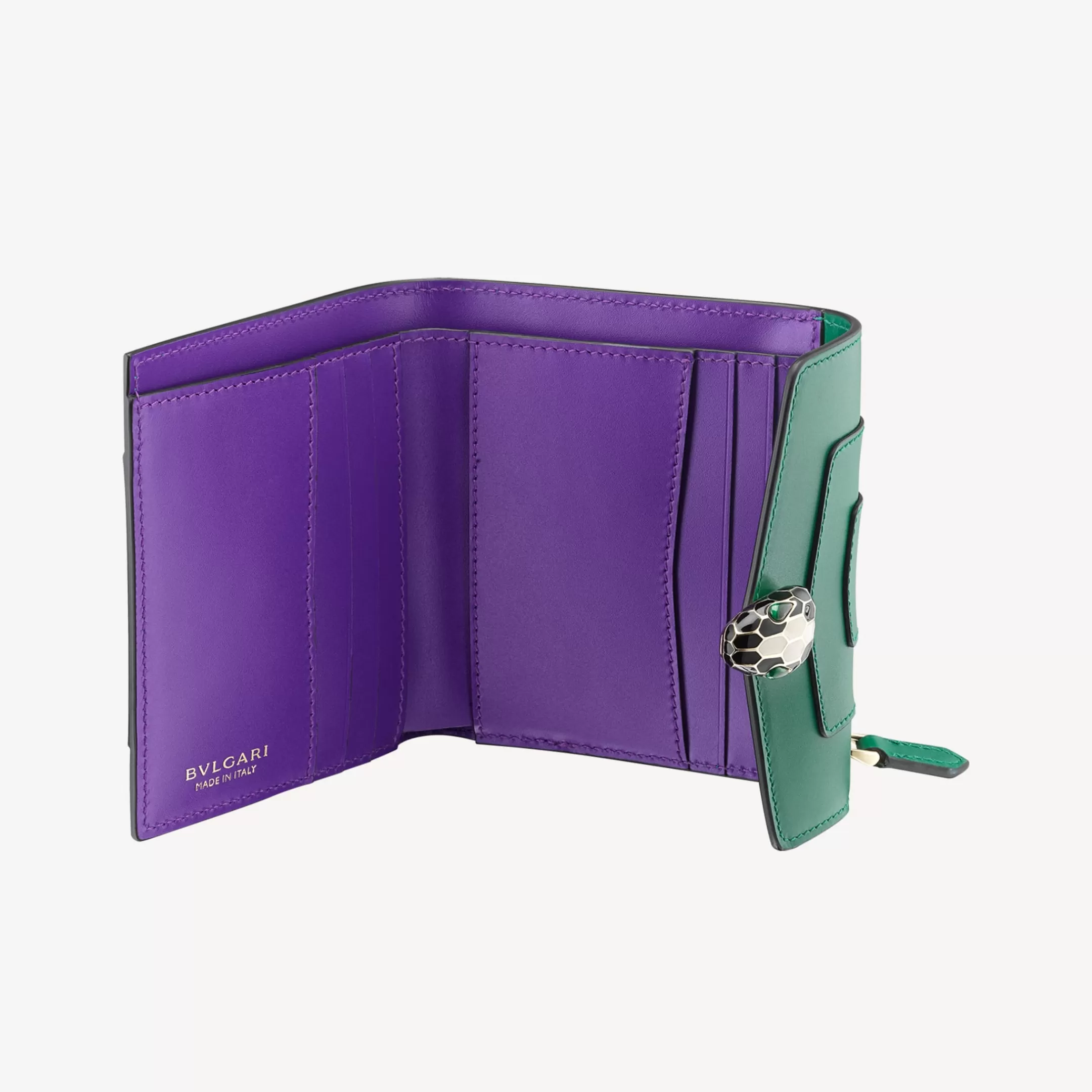 BVLGARI Serpenti Forever Trifold Portemonnaie Grun Discount