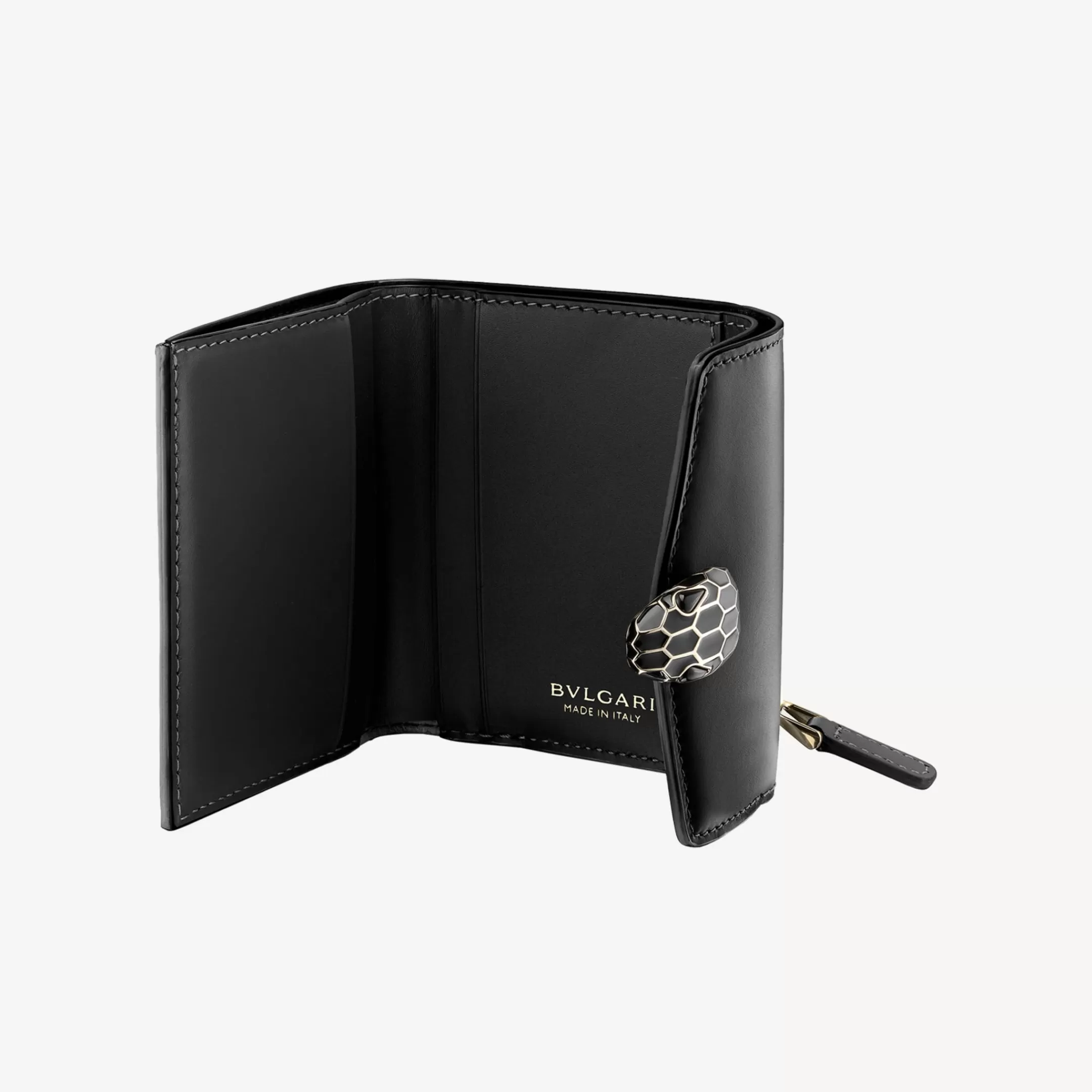 BVLGARI Serpenti Forever Trifold Portemonnaie Schwarz Sale