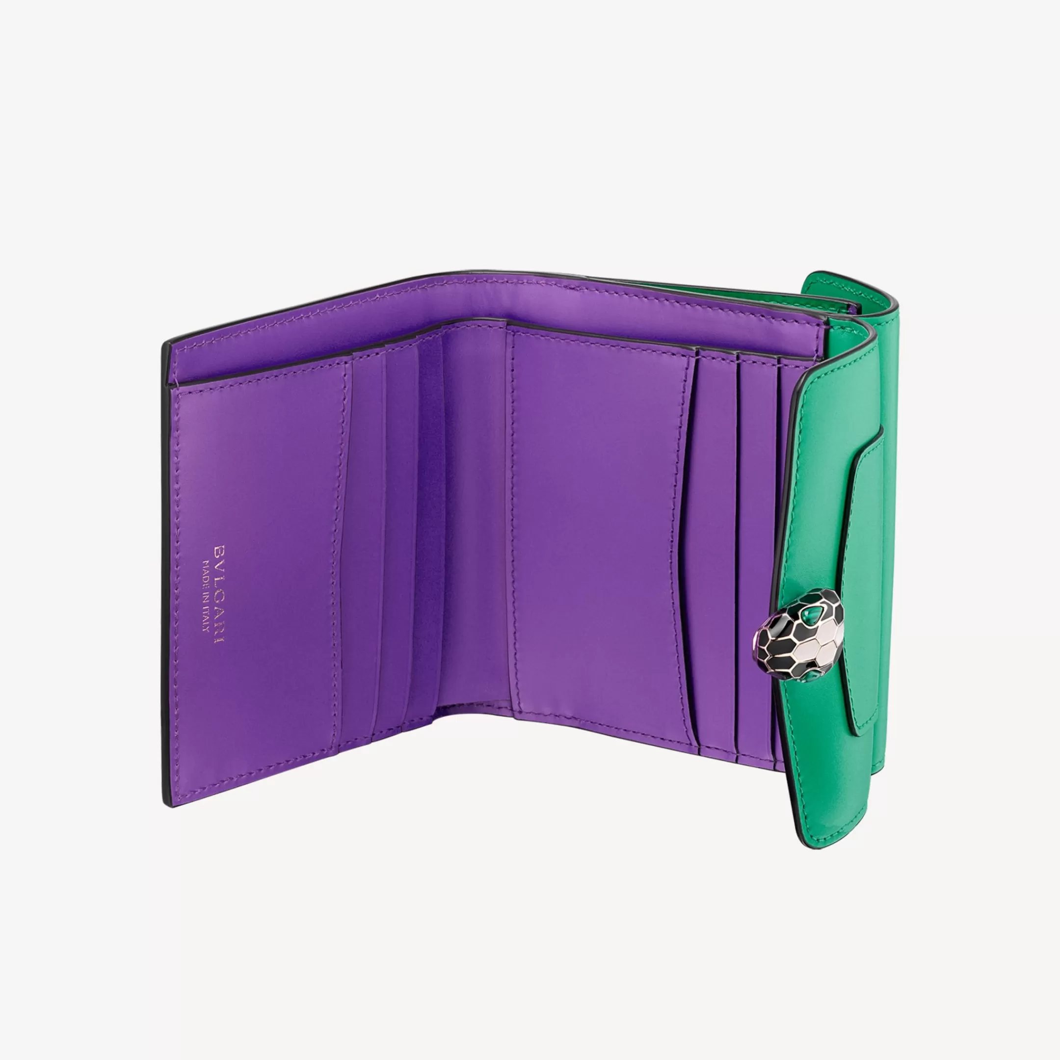 BVLGARI Serpenti Forever Trifold Portemonnaie Grun Outlet