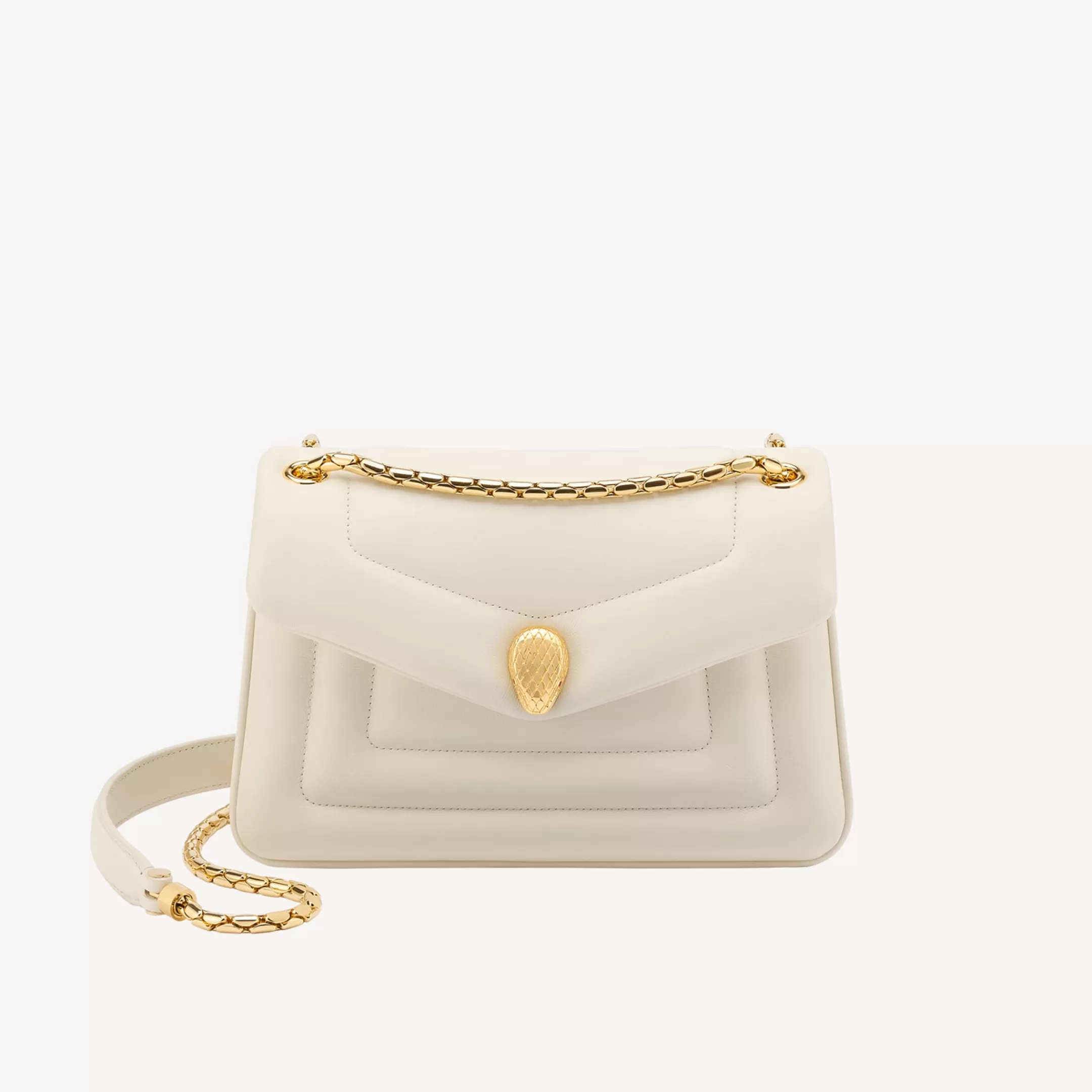 BVLGARI Serpenti Reverse Schultertasche Elfenbein Shop